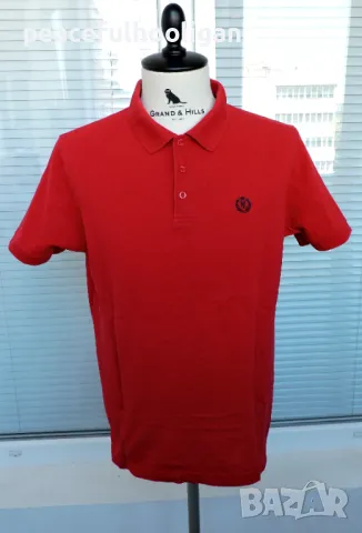 Henri Lloyd Mens Casual Short Sleeve Red Polo Shirt Cotton Size L, снимка 1 - Тениски - 47091418