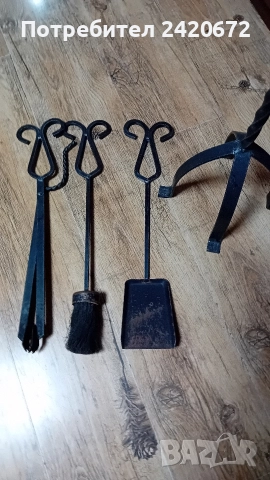 ковано желязо комплект за камина, снимка 2 - Други стоки за дома - 52753572