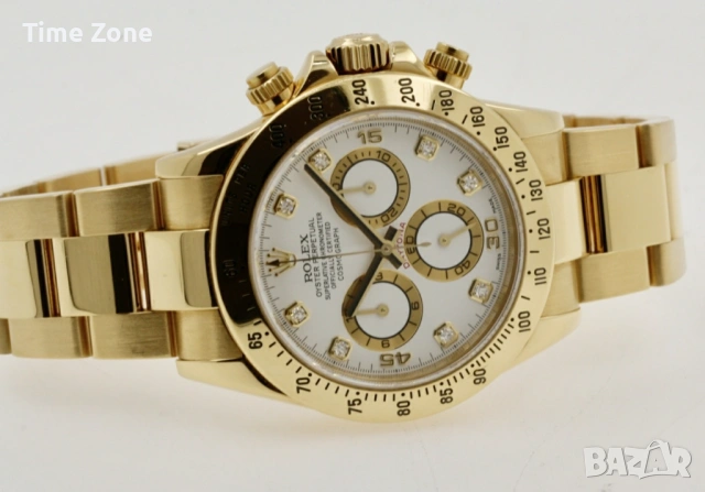 Rolex Cosmograph Daytona 40mm Yellow Gold White Dial Diamond Различни Варианти, снимка 5 - Мъжки - 54042430