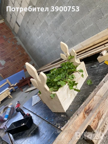 Дървени саксии за цветя , снимка 7 - Декорация за дома - 50615433