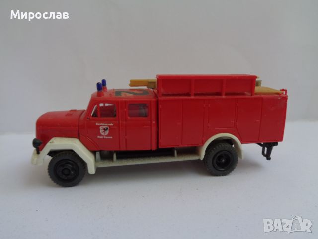 ROCO ? PREISER? H0 1/87 MAGIRUS МОДЕЛ ИГРАЧКА ПОЖАРНА КАМИОН, снимка 1 - Колекции - 46744155