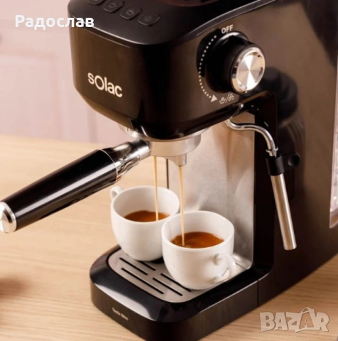 Кафемашина Solac Taste Slim – 20 бара, Thermoblock, 1.4L, пара и капучино, 1350W, снимка 2 - Кафемашини - 52355287
