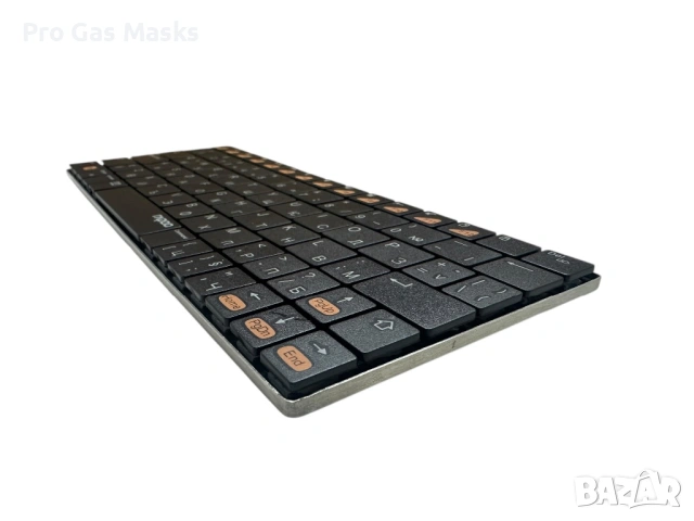 Unique Comfortable Keyboard Rapoo E6300 Wireless Bluetooth for ipad Black Stainless Steel   We ship , снимка 5 - Клавиатури и мишки - 53946698
