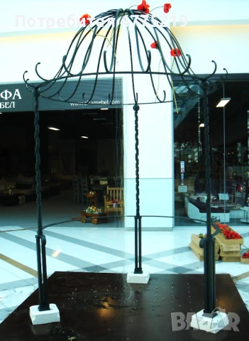 Ръчно кована метална беседка / арка за сватби, събития и градина – разглобяема, снимка 6 - Градински мебели, декорация  - 53947952