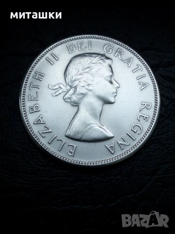 1 долар 1958 година Канада сребро, снимка 6 - Нумизматика и бонистика - 53400876