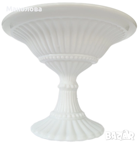 Фруктиера от млечно бяло стъкло., снимка 3 - Други ценни предмети - 52150178