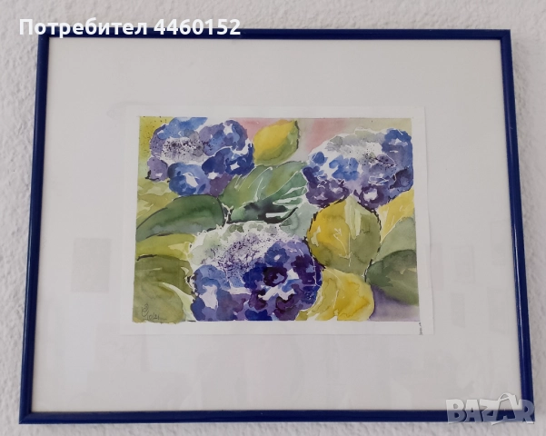 Картина - Цветя - акварелни бои