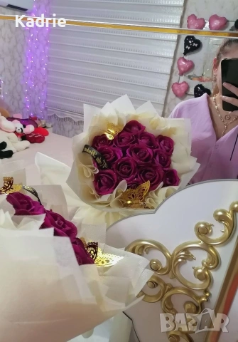 вечен букет човешки размер, снимка 3 - Подаръци за жени - 53763219