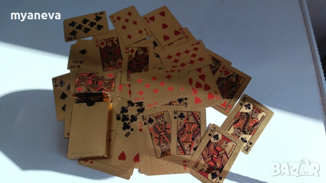 Луксозни карти за игра в златен десен. , снимка 5 - Други ценни предмети - 53527587