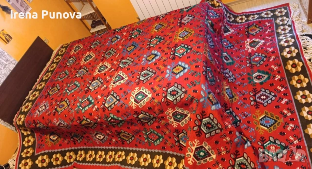 Чисто нов Чипровски килим 3.03 × 2.20 м – ръчна изработка, с етикет, снимка 9 - Килими - 53776252