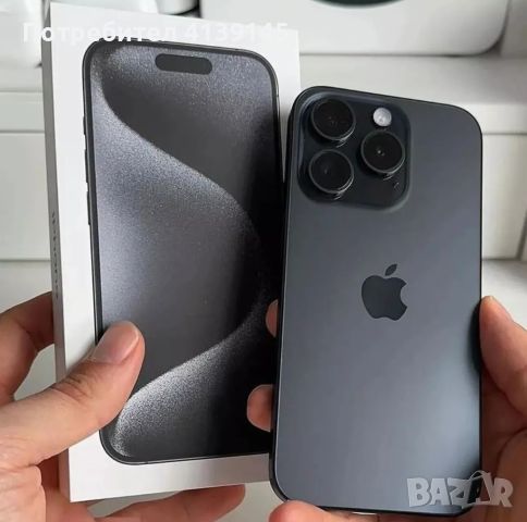 Apple iPhone 15 Pro Max - 256GB - Titanium Black Unlocked, снимка 1 - Apple iPhone - 46323781