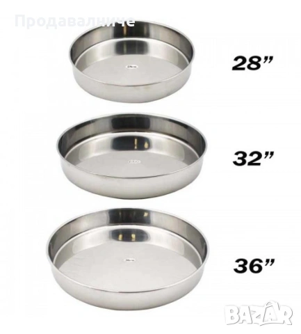 Комплект 3бр. кръгли тави за печене., снимка 2 - Съдове за готвене - 54277447