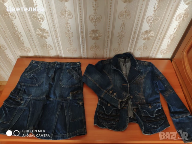 Дамски дънков комплект размер М, снимка 4 - Комплекти - 50567673