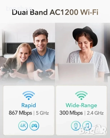 Нов Cudy LT500E 4G LTE Cat 4 модемен рутер със слот за SIM карта, AC1200 WiFi, OpenVPN, Wireguard..., снимка 5 - Рутери - 51595320