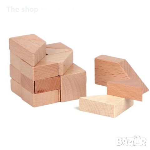 Образователен IQ пъзел "Куб" от дърво (004), снимка 1 - Игри и пъзели - 45132832