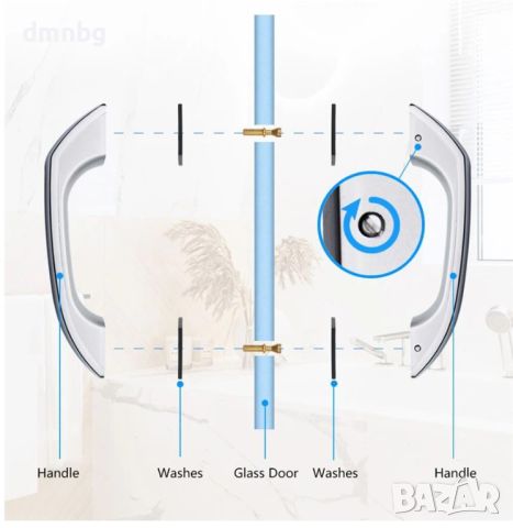 Дръжки за врати на душ кабина DP08, снимка 2 - Душ кабини и вани - 46467173