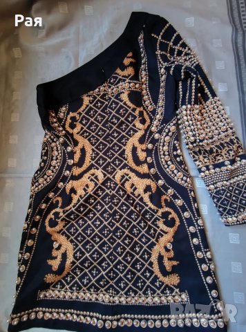 Перлена мини рокля Daya с едно рамо / Bellabarnett / Bella Barnett （BB), снимка 2 - Рокли - 50742276