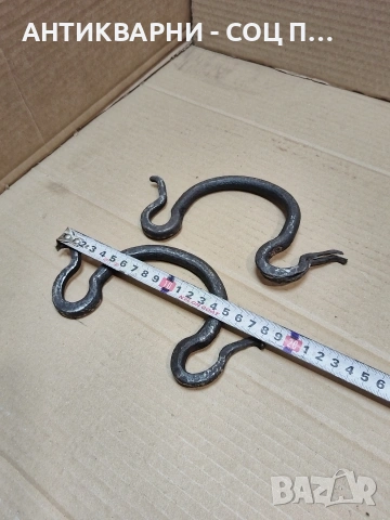 Комплект Стари Ковани Дръжки 0.520кг. НОМЕР 1326., снимка 7 - Антикварни и старинни предмети - 53940308