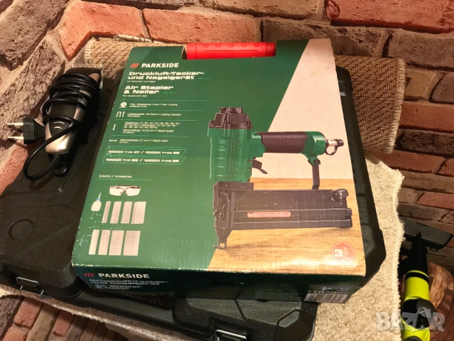 Пневматичен такер и пиронник PARKSIDE PDT 40 F4 - ЧИСТО НОВ!, снимка 3 - Такери - 53582284