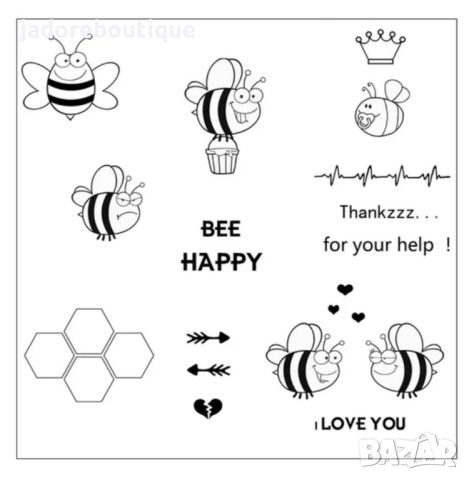 Силиконови печати Пчелички 17 бр, снимка 3 - Други - 46100477