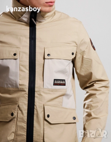 Napapijri A-Tepees Jacket Beige Cornstalk - страхотно мъжко яке КАТО НОВО ХЛ, снимка 2 - Якета - 51695318