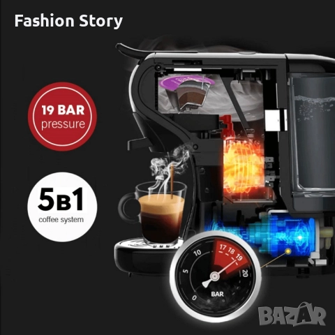 Иновативна кафемашина 5в1, снимка 8 - Кафемашини - 52216539
