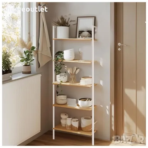ПРОМОЦИЯ Етажерка със стенен монтаж и стълбовиден дизайн 10CZWKSF02-60WH, снимка 2 - Етажерки - 49740912