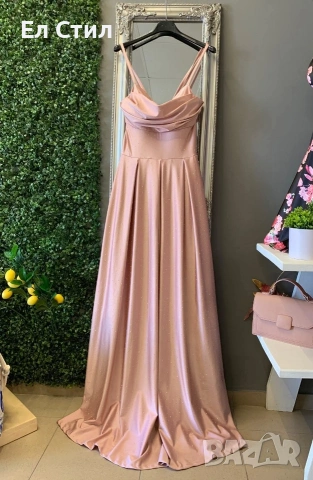 ⚜️Дълга сатенена рокля.50 евро.Универсален размер. , снимка 2 - Рокли - 53966992