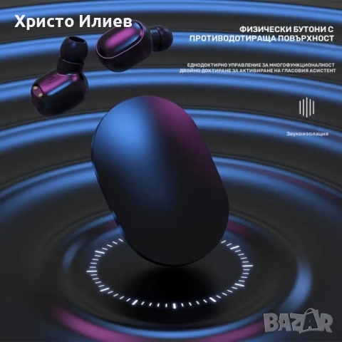 Безжични Bluetooth слушалки с LED дисплей за IOS Android Черни Зелени, снимка 6 - Безжични слушалки - 51577954