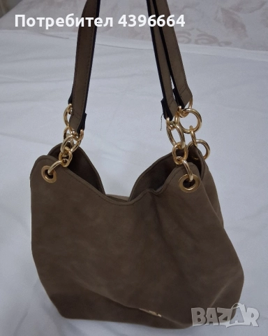 дамска чанта от обърната кожа(велур), снимка 5 - Чанти - 52301268