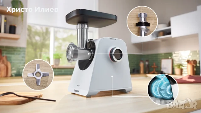 Месомелачка Bosch MultiPower MFWS420W Серия 4, снимка 2 - Месомелачки - 51215981