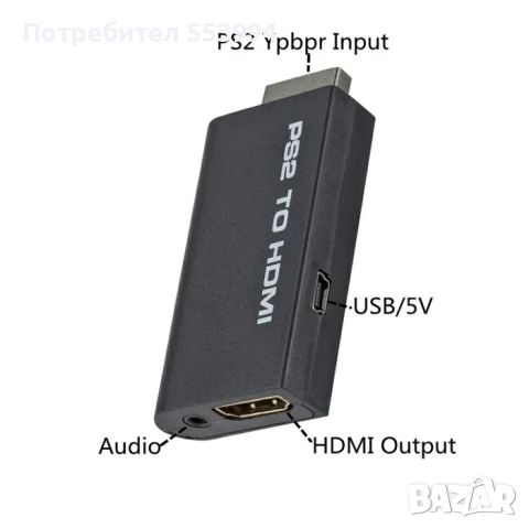 PS2 to HDMI адаптер, снимка 3 - Аксесоари - 45351044