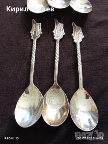 ПОСРЕБРЕНИ ПРИБОРИ ЛЪЖИЧКИ 6 броя СУВЕНИР от КИПЪР ЛАРНАКА за КОЛЕКЦИЯ 35345, снимка 7 - Други ценни предмети - 51193585