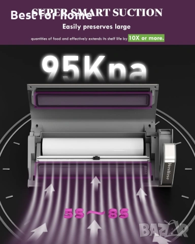 Вакуумна машина за запечатване Mesliese, 95kPa 140W, запечатваща машина за храна , снимка 4 - Други - 54159982