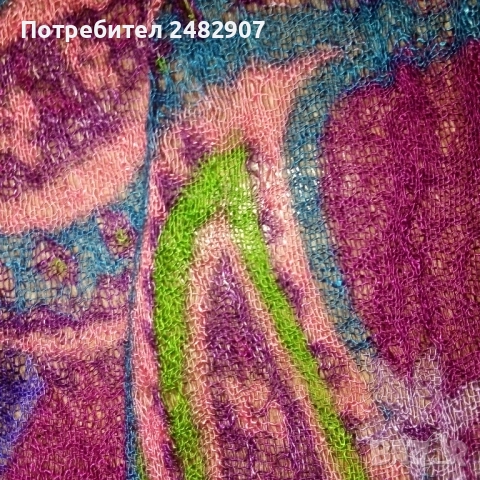 Дамски шал с ресни , снимка 9 - Шалове - 52272514