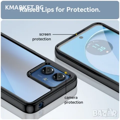 Motorola Moto G14 Силиконов Калъф Transparent TPU и Протектор, снимка 6 - Калъфи, кейсове - 48051226