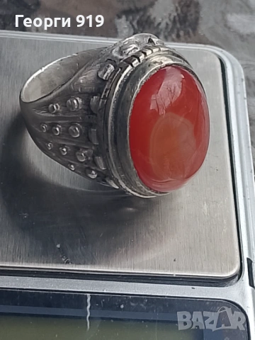 Мъжки  сребърен пръстен , снимка 2 - Пръстени - 53291249