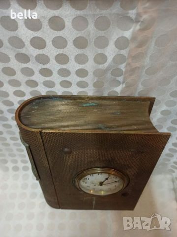 Масивен стар бронзов часовник-книга 6 кг, снимка 2 - Антикварни и старинни предмети - 46039907