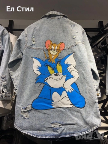 🩷Дамски дънкови ризи НА ЕДРО , снимка 5 - Ризи - 53633391