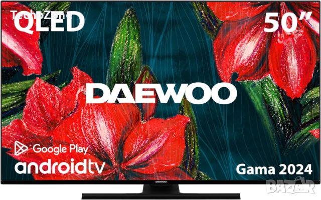 Телевизор Daewoo D50DH55UQMS QLED ANDROID TV , QLED , 50 inch, 126, снимка 1 - Телевизори - 46065598