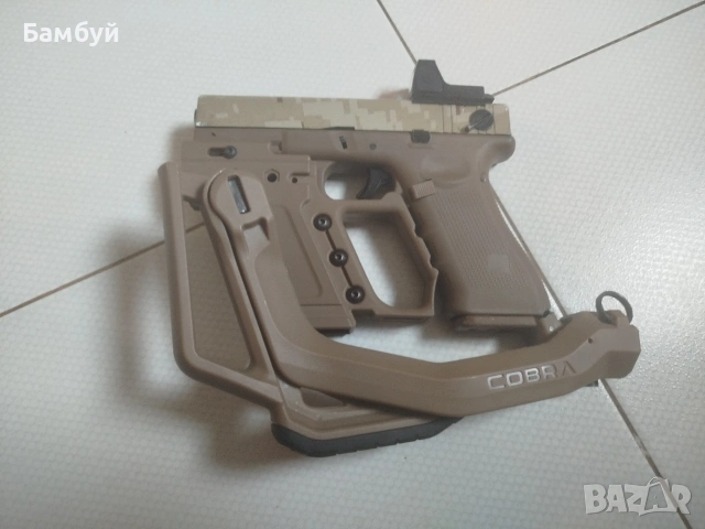 Airsoft Glock 18 (Raven) CARBINE SET + 3 пълнителя – Full Auto, снимка 4 - Въздушно оръжие - 53991577