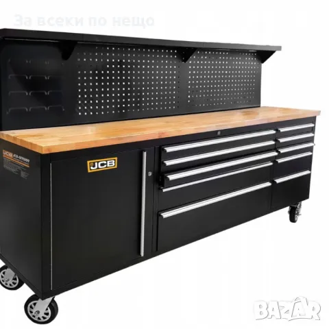 Подвижен шкаф за инструменти с работен плот JCB, снимка 3 - Други инструменти - 50328455