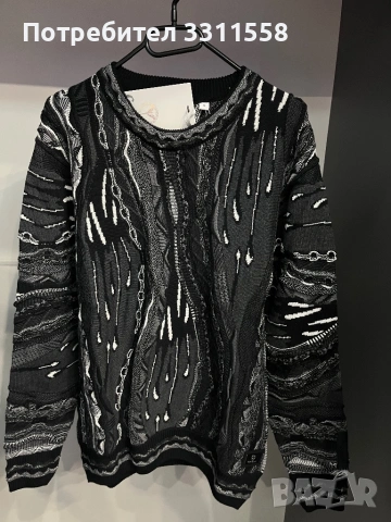 Carlo Colucci - Черен 3D Пуловер - Плетка