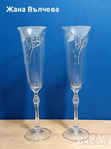 Сватбени ритуални чаши Е11 - ръчно рисувани