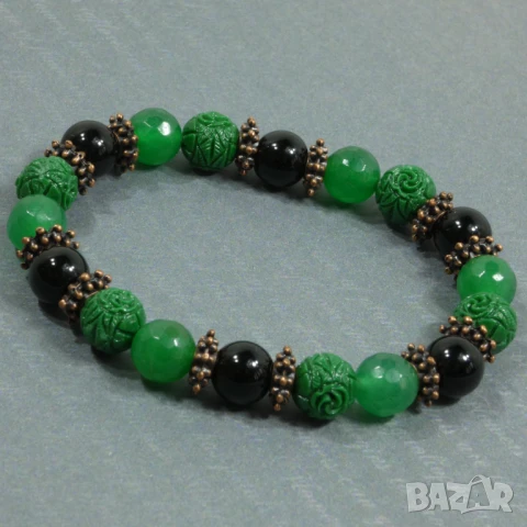 ⚜️ Гривни с камъни, кристали, керамика, синьо око, снимка 4 - Гривни - 50845520