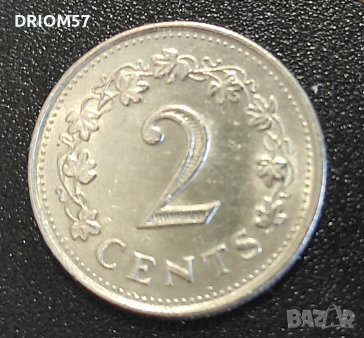 Монета Малта 2 цента, 1977