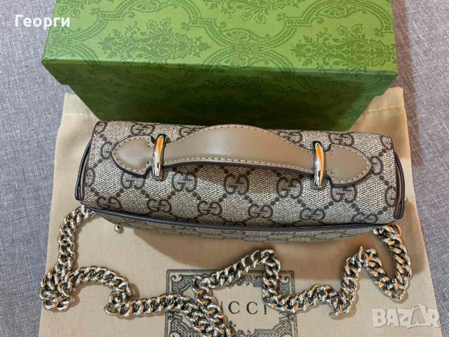 Оригинална Gucci Petite мини Чанта За Рамо Кожа Гучи Mini Горна Дръжка, снимка 7 - Чанти - 46603200