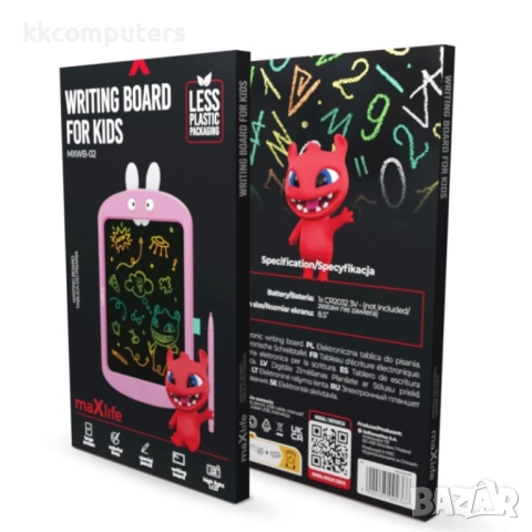 Цветен LCD таблет за рисуване Maxlife MXWB-02, Розов, снимка 2 - Рисуване и оцветяване - 52288729