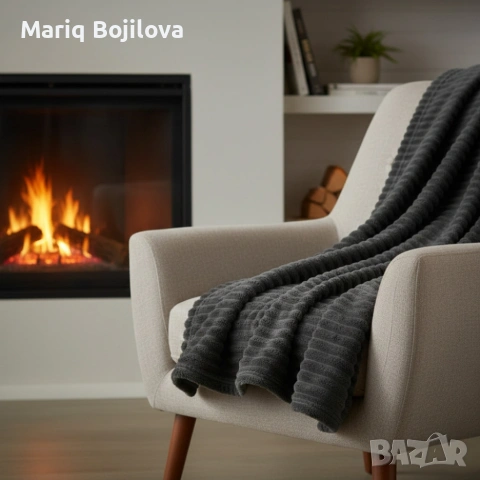 Меко и ватирано микрофибърно одеяло 200x220 см за топъл и стилен сън, снимка 3 - Спално бельо - 53628882