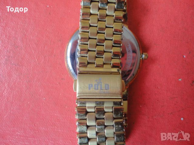 Позлатен часовник Polo Sapphire, снимка 4 - Мъжки - 45194321